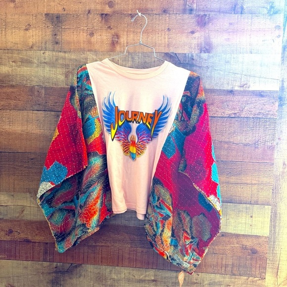 Mountain Girl Clothing Tops - NWT Mountain Girl Clothing Colorful Journey Inspired Graphic Top Poncho